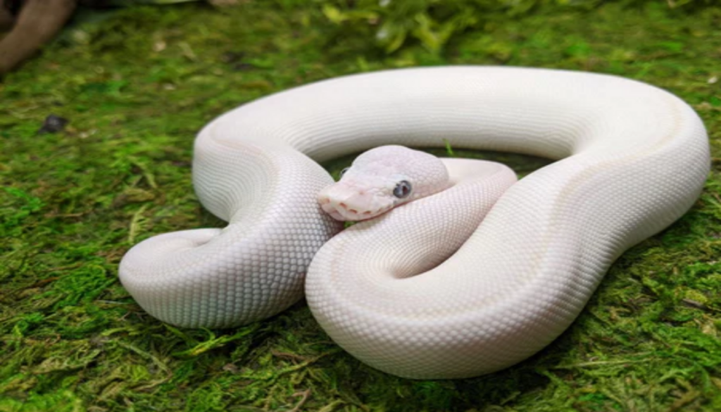 Coveted Blue-Eyed Lucy Ball Python, the Must-Have Reptile of the Year, showcasing its captivating features and unique allure.